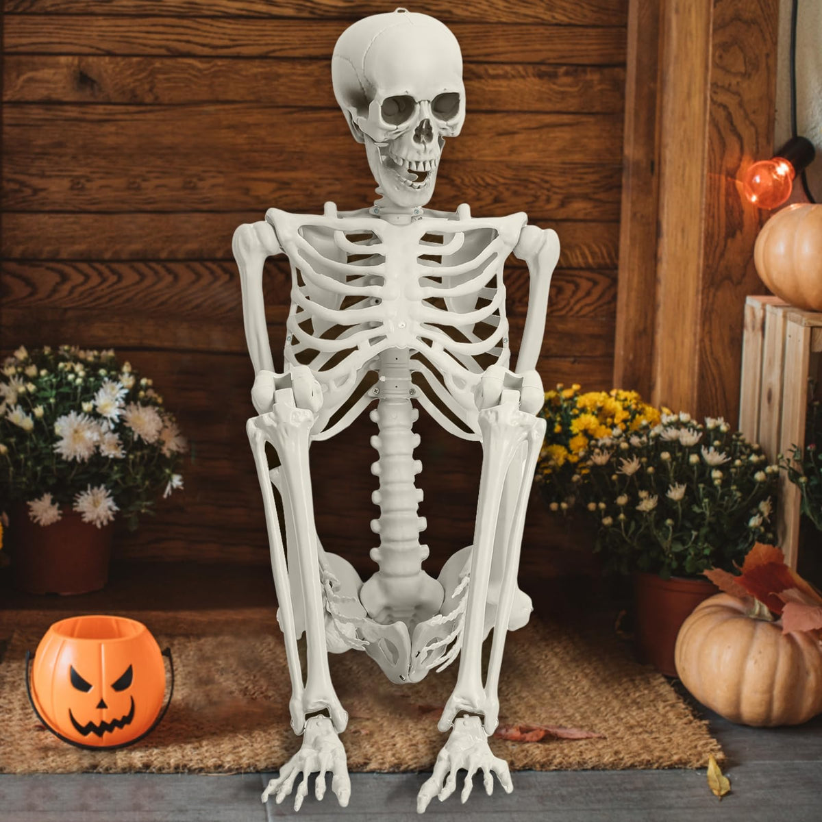 5.4FT Poseable Skeleton with Movable Joints Y9800