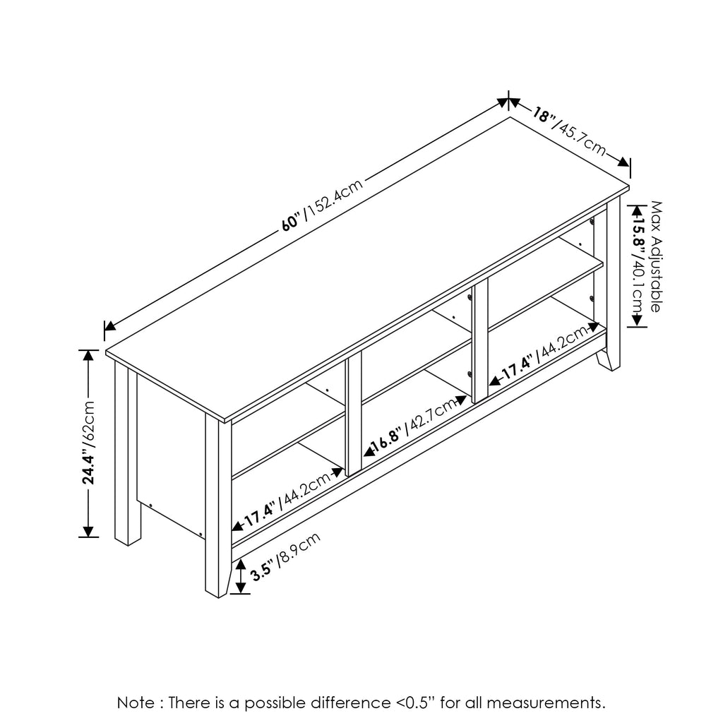 3-Tier TV Stand up to 65 Inch U305