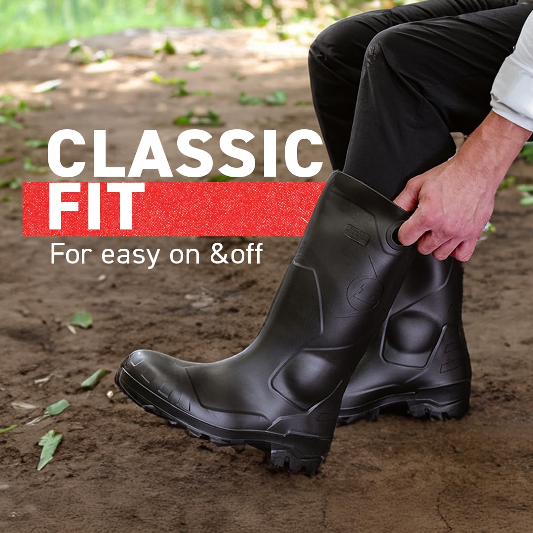 Black Rubber Boots U5567
