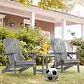 Folding Adirondack Chairs Set of 2 Grey N162826