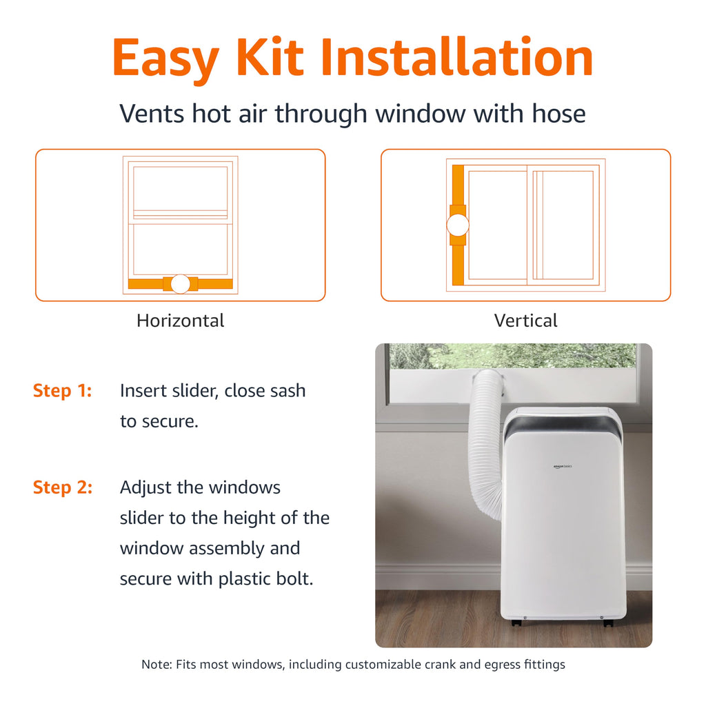 3-In-1 Portable Air Conditioner with Remote, 10000 BTU, White D697532
