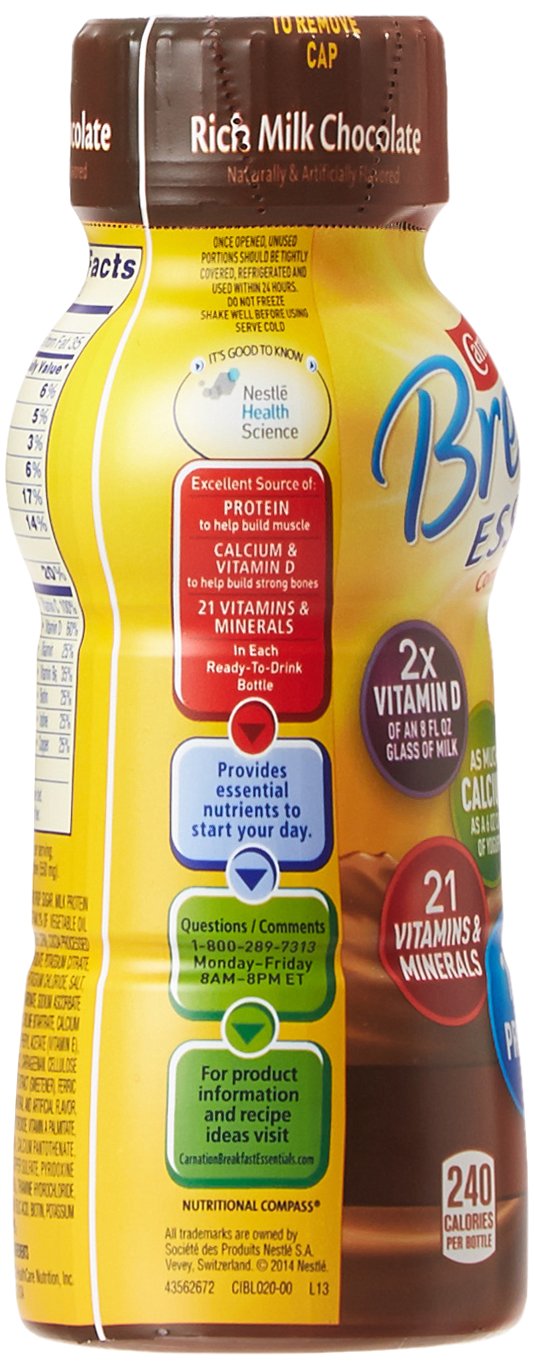 Chocolate Nutritional Drink 8 oz Bottle 24 Ct F730618