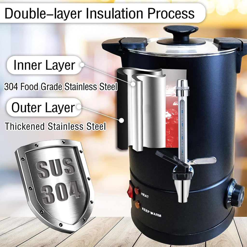50-Cup Stainless Steel Commercial Coffee Urn B90396