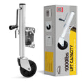Heavy Duty Trailer Jack 1000lb 10" Sidewind Swivel with Wheel J33942