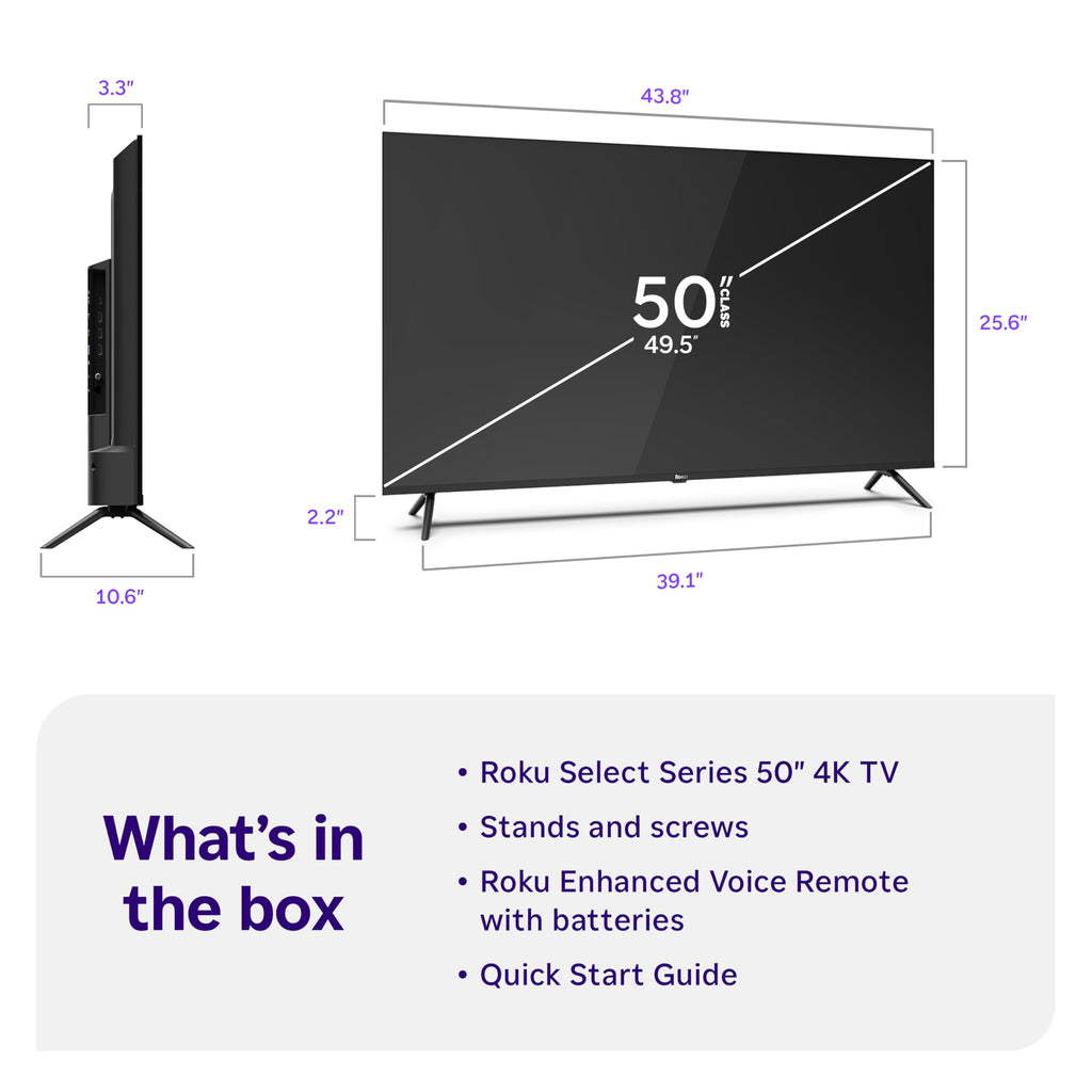 50-Inch 4K HDR LED Smart TV Y76868
