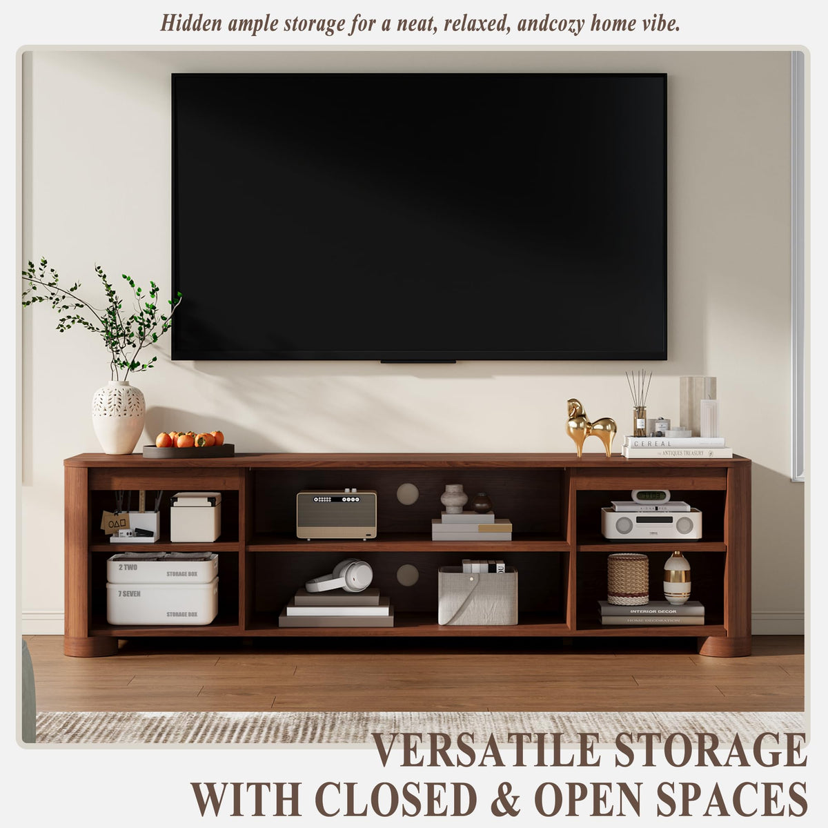 70" Walnut TV Stand H160