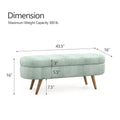 Cyan Boucle Storage Ottoman Bench B63638