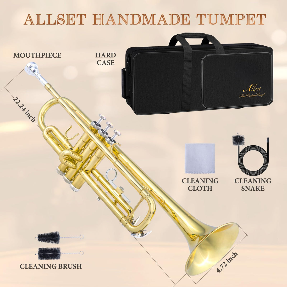 Standard Trumpet with Hard Case, 7C Mouthpiece & Cleaning Kit N88453