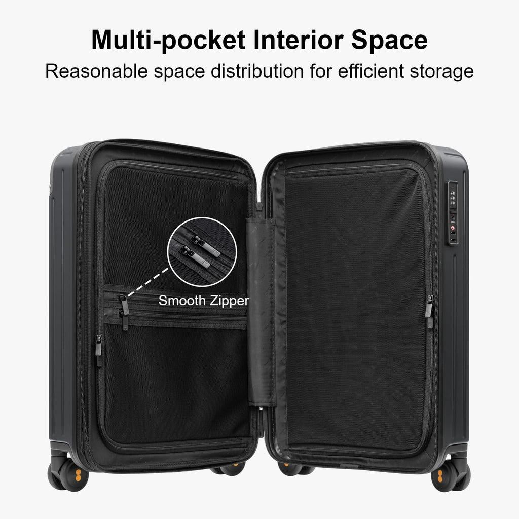 Expandable Hardside Carry on Luggage Black G533092