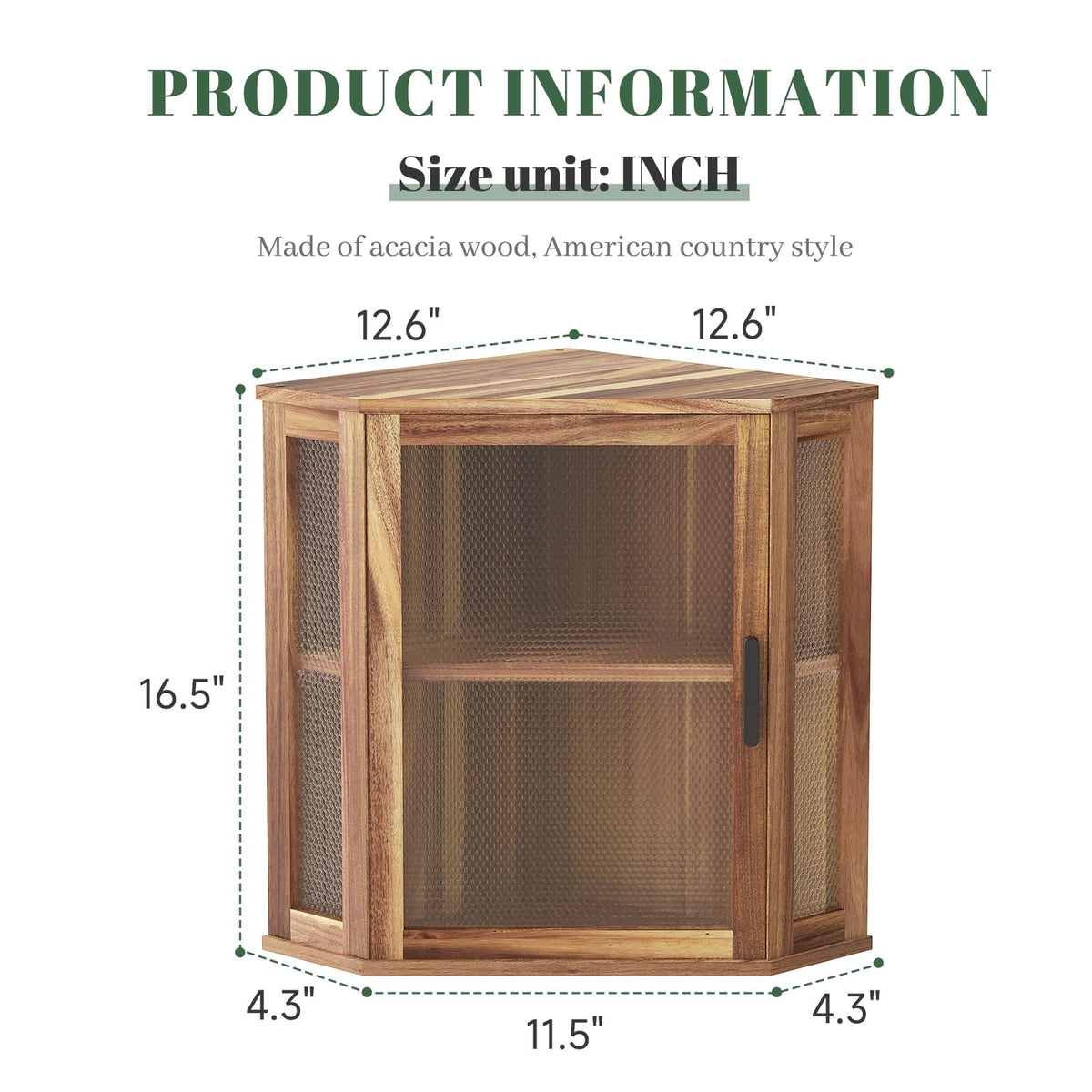 2-Tier Acacia Wood Bread Box with Window T2172