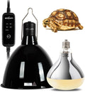 160W Reptile Heat Lamp UVA UVB Bulbs with 8.5 Inch Light Fixture D5576