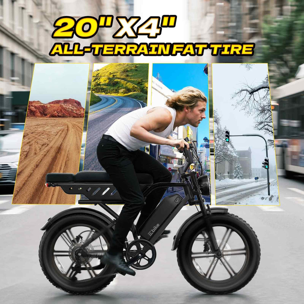Electric Bike 48V 15Ah Battery 20"x4" Fat Tire K44193