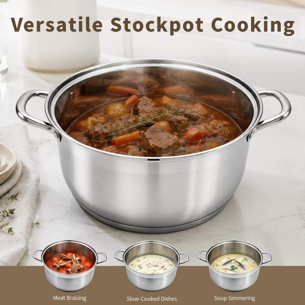 Stainless Steel 12 Quart Stock Pot E335125