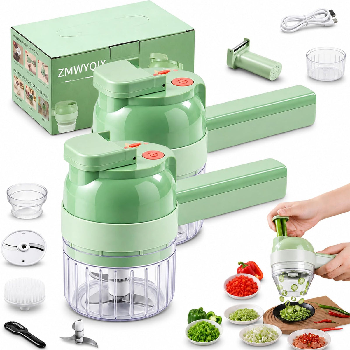4 in 1 Handheld Electric Vegetable Chopper O243479
