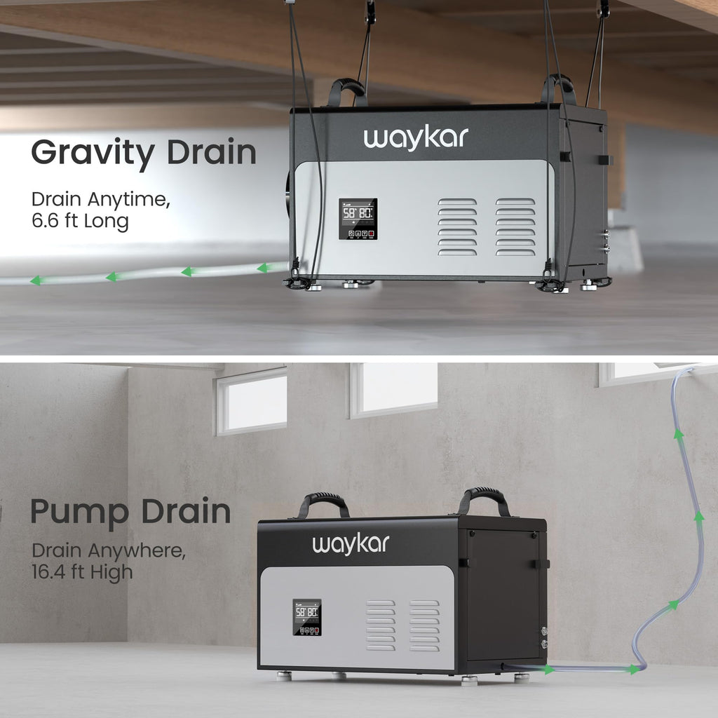 130 Pints Commercial Dehumidifier with Pump & Drain Hose H4236
