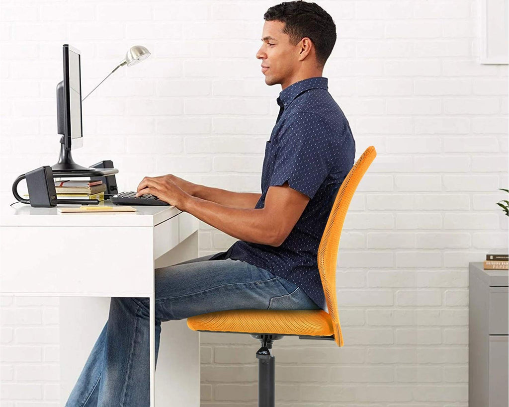 Orange Ergonomic Mesh Office Chair U4895
