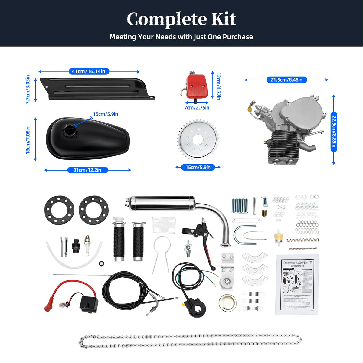 100CC 2 Stroke Bicycle Engine Kit S4467