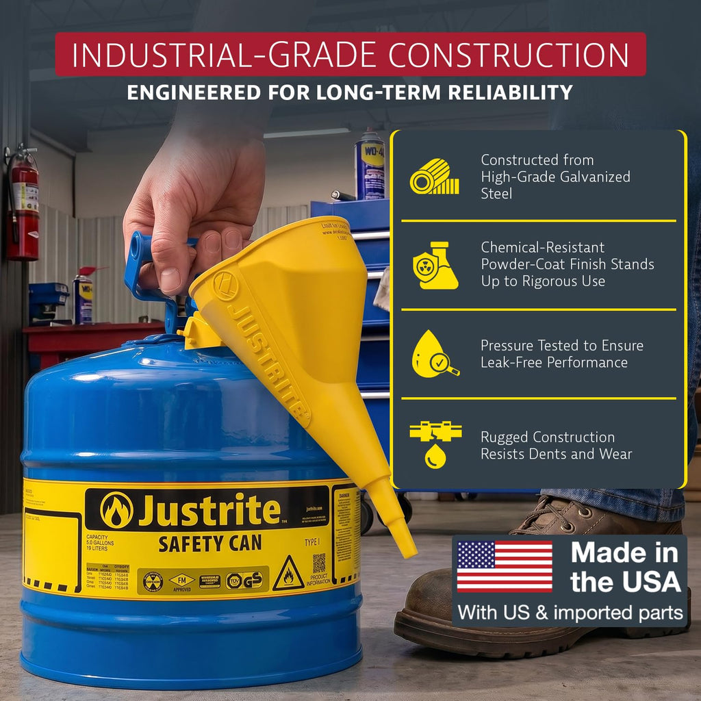 Blue Galvanized Steel Kerosene Safety Can Z6287