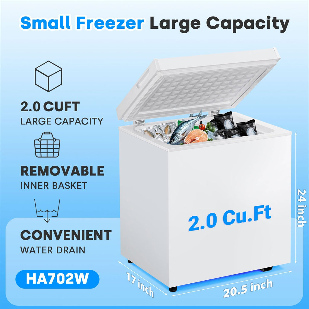 2.0 Cu.Ft White Chest Freezer H610749