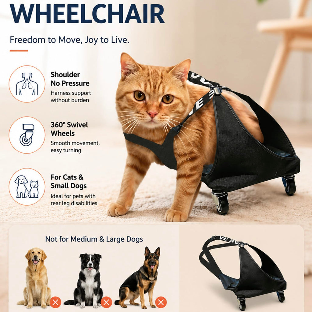 Small Dog or Cat Wheelchair for Back Legs F1447