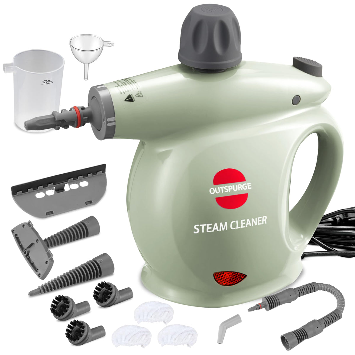 Handheld Pressurized Steam Cleaner with 13 Accessories S555481
