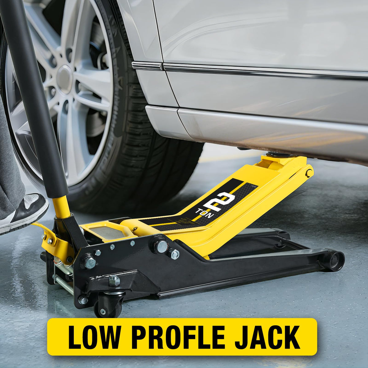 2 Ton Low Profile Hydraulic Floor Jack with Foot Pedal P985085