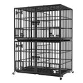 42" Stackable Heavy Duty Metal Dog Crate with Divider Z439