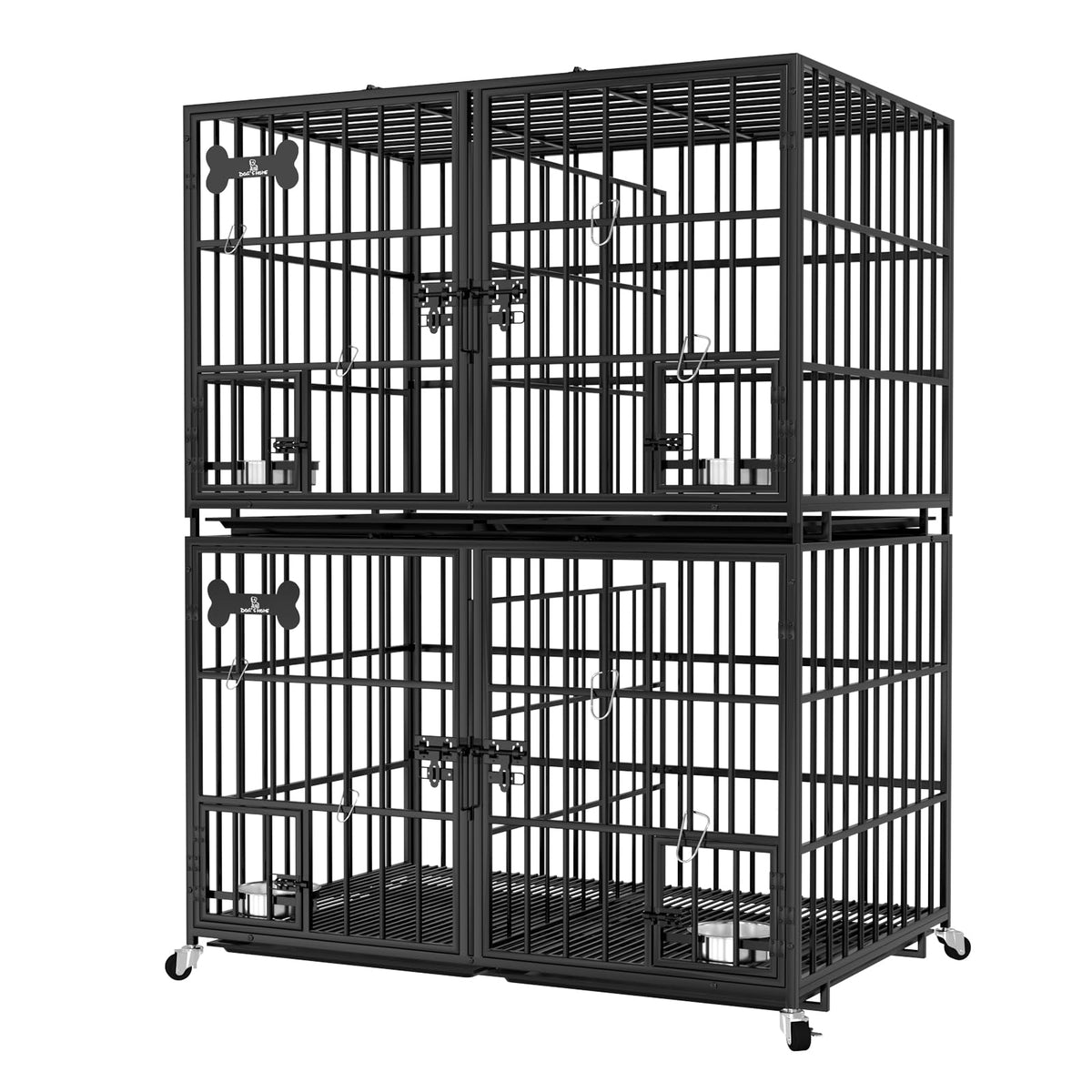 42" Stackable Heavy Duty Metal Dog Crate with Divider Z439