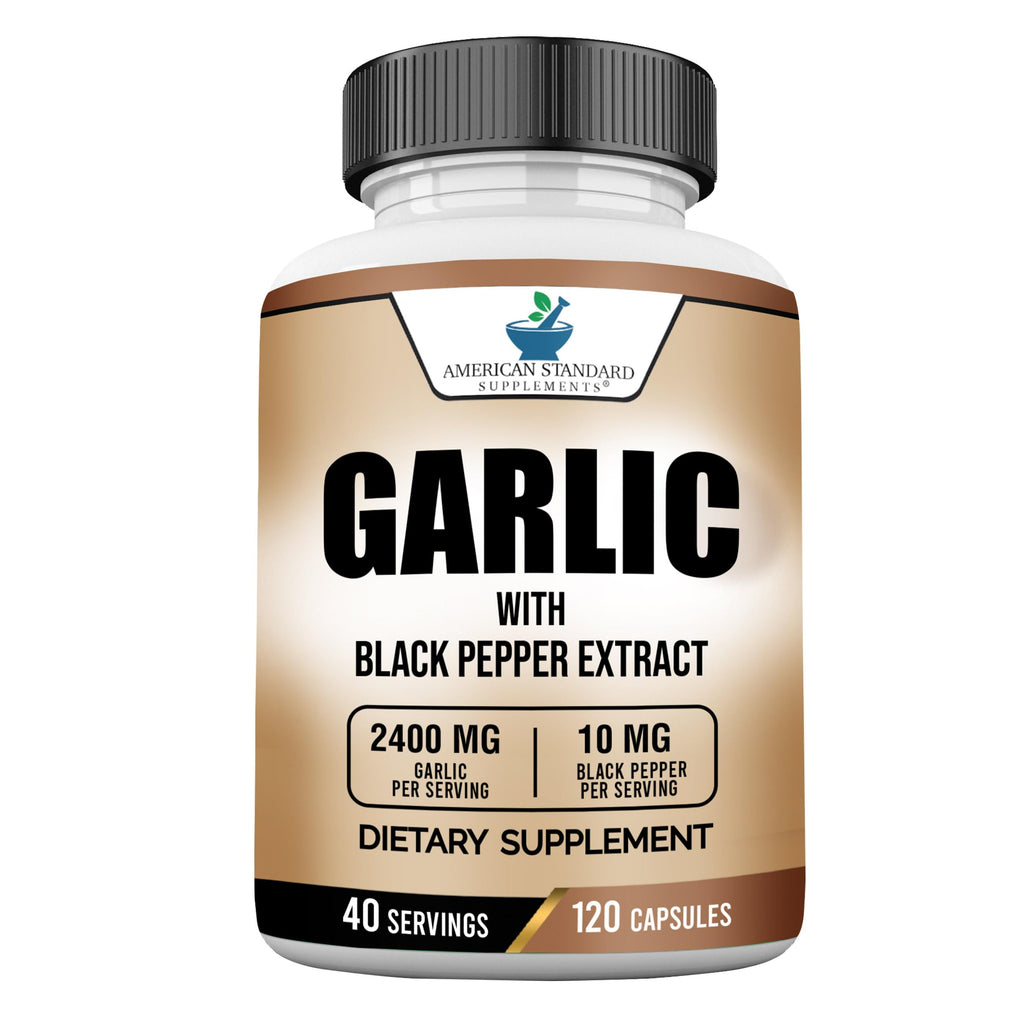 Garlic 2400mg with Black Pepper Fruit Extract 120 Capsules R1606