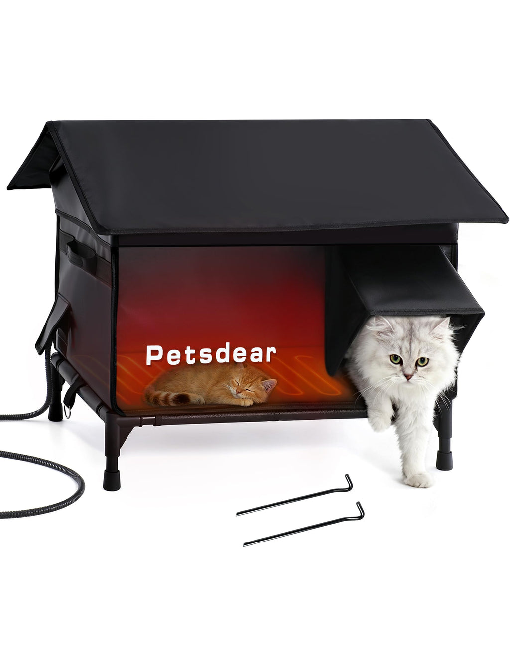 Heated Outdoor Cat House A44589