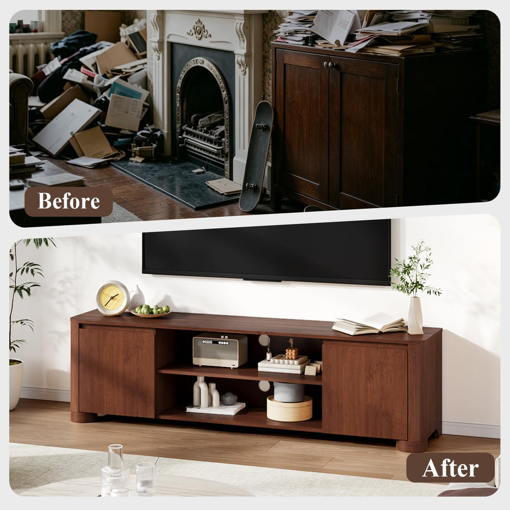 70" Walnut TV Stand H160
