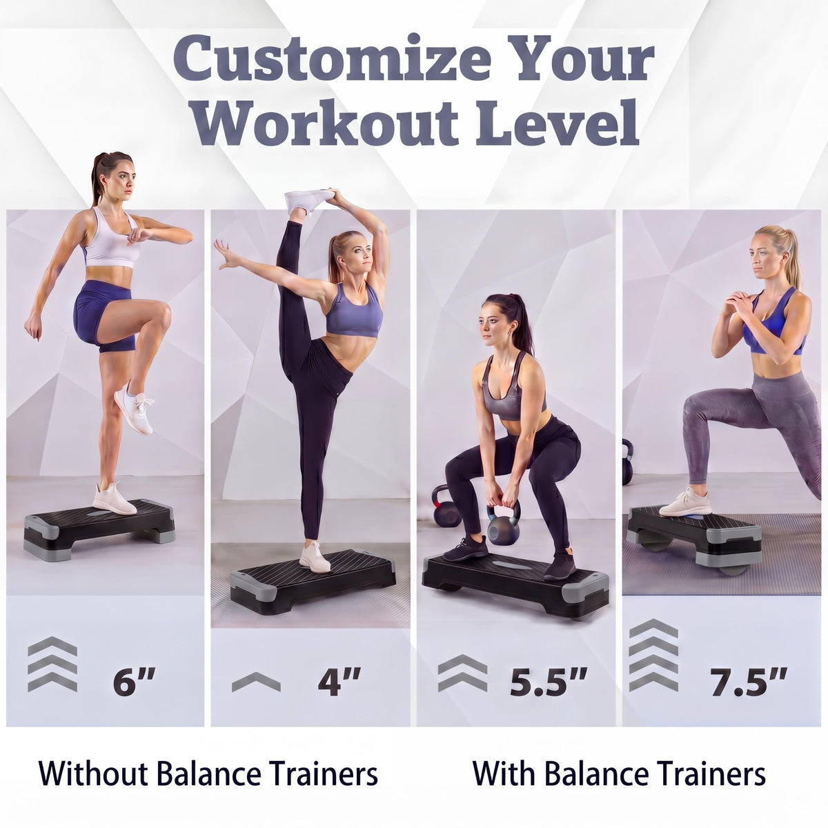 Adjustable 5 in 1 Aerobic Step Platform T327081