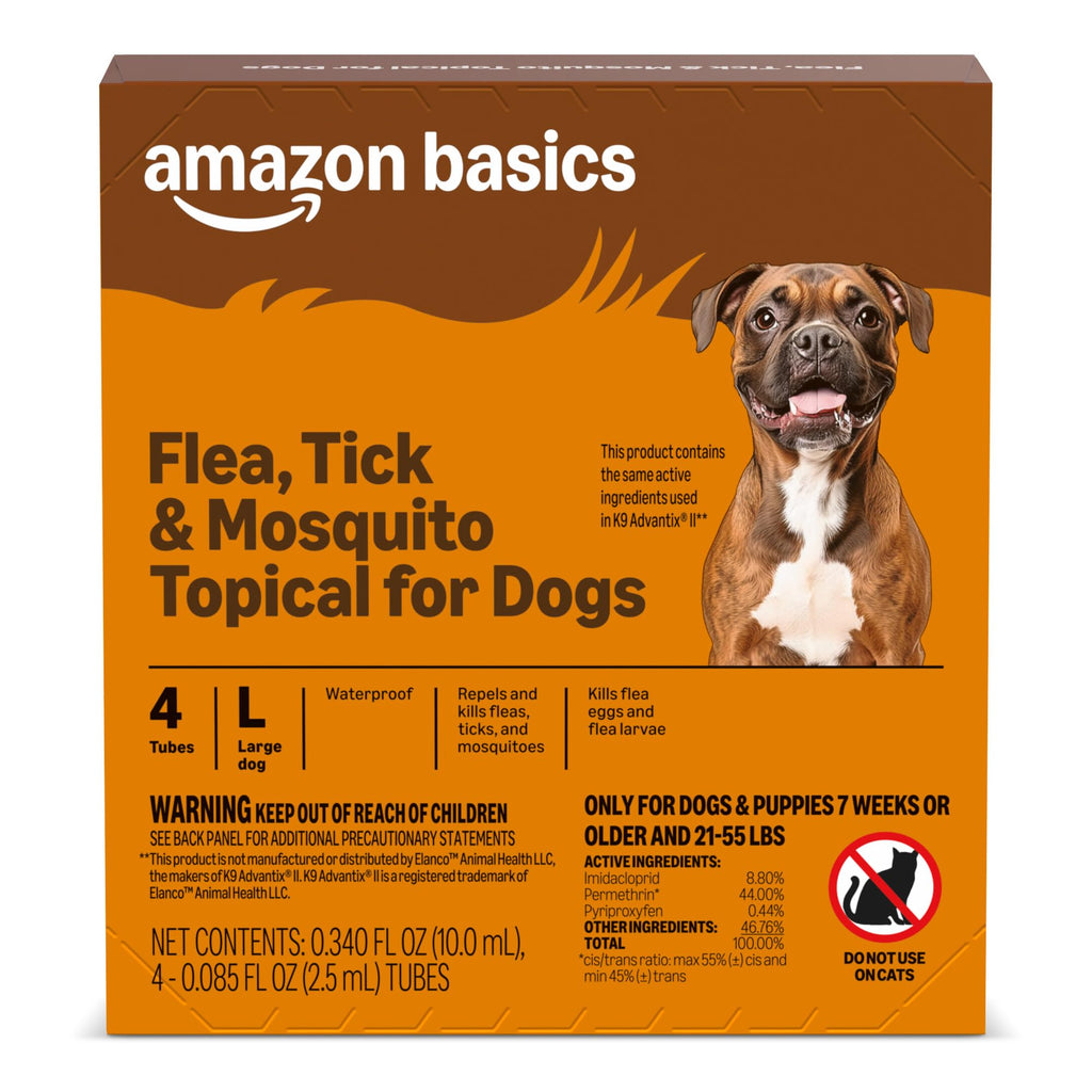 Flea Tick & Mosquito Topical Treatment for Large Dogs 4 Count I951