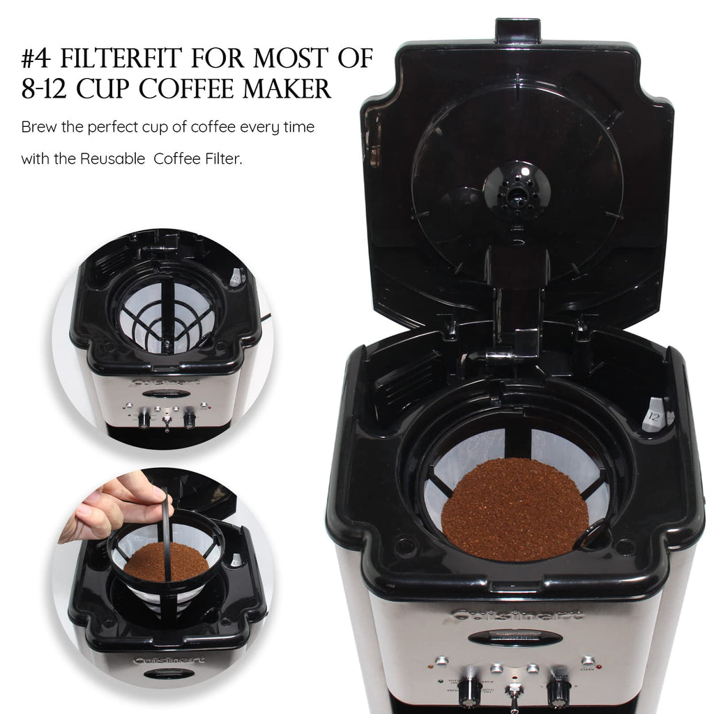 4-Pack Reusable Cone Coffee Filter S98466