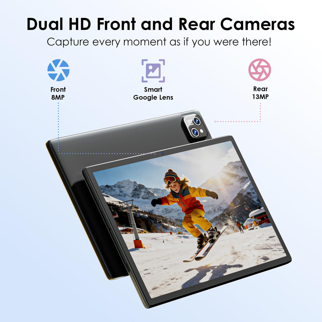 10.1 inch Android 15 Tablet with Drop-proof Case Blue Z7229