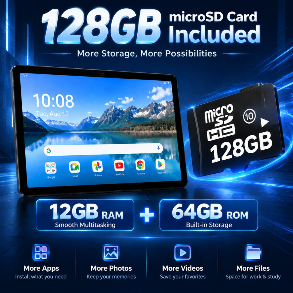 Android 15 Tablet 10.1 in 12GB RAM 64GB ROM G755011