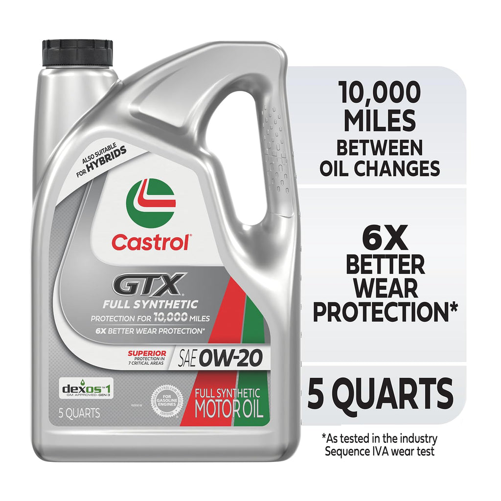 Full Synthetic 0W-20 Motor Oil, 5 Quarts, Pack of 3 K44178