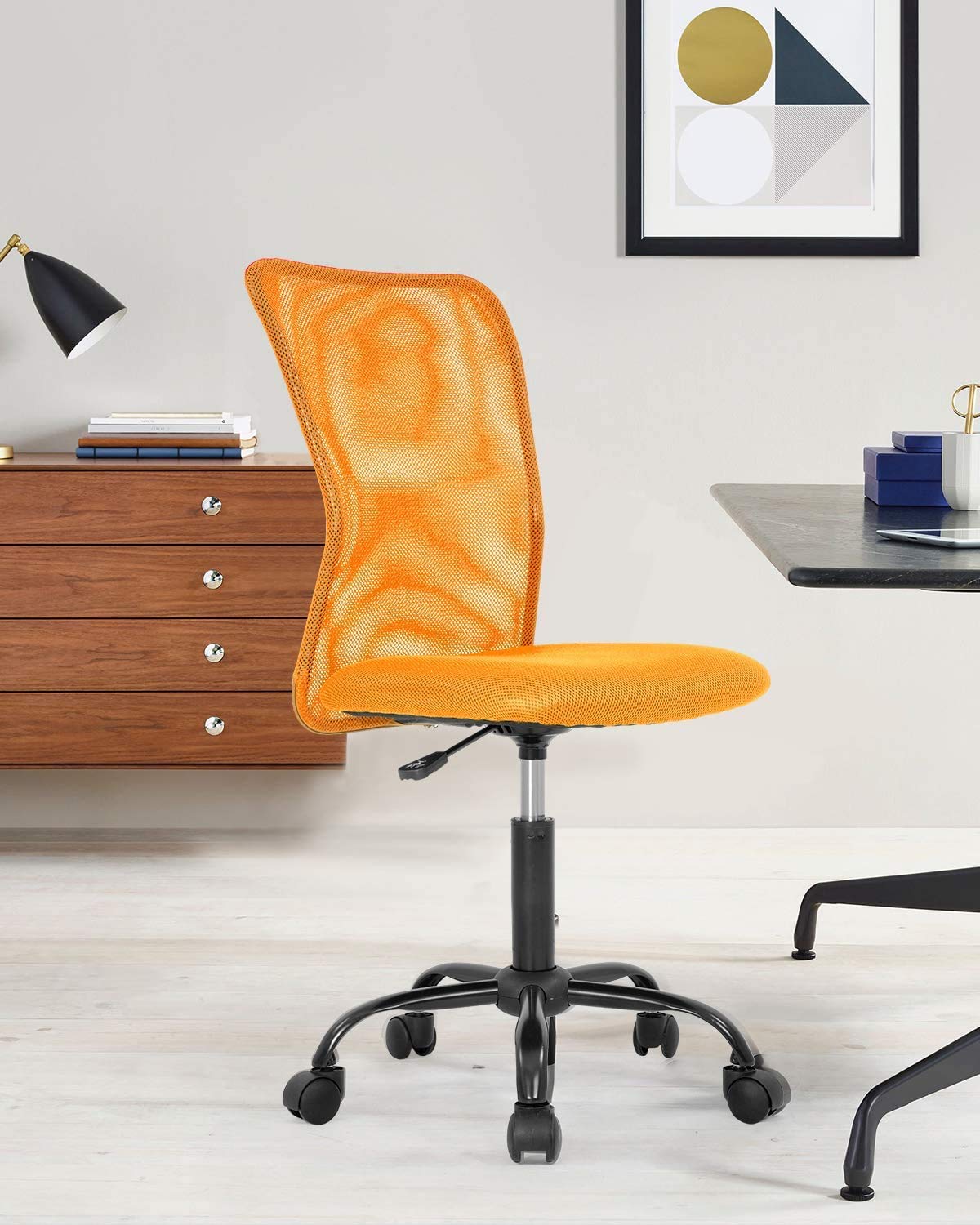 Orange Ergonomic Mesh Office Chair U4895