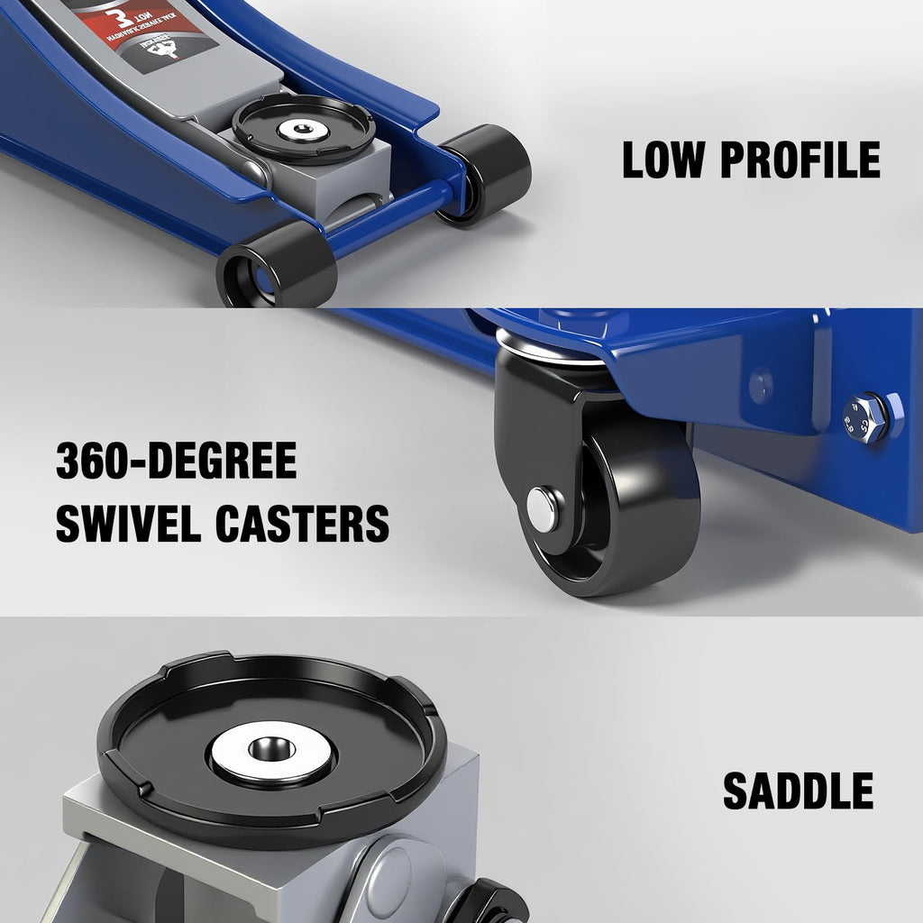 3 Ton Low Profile Hydraulic Steel Floor Jack V912129
