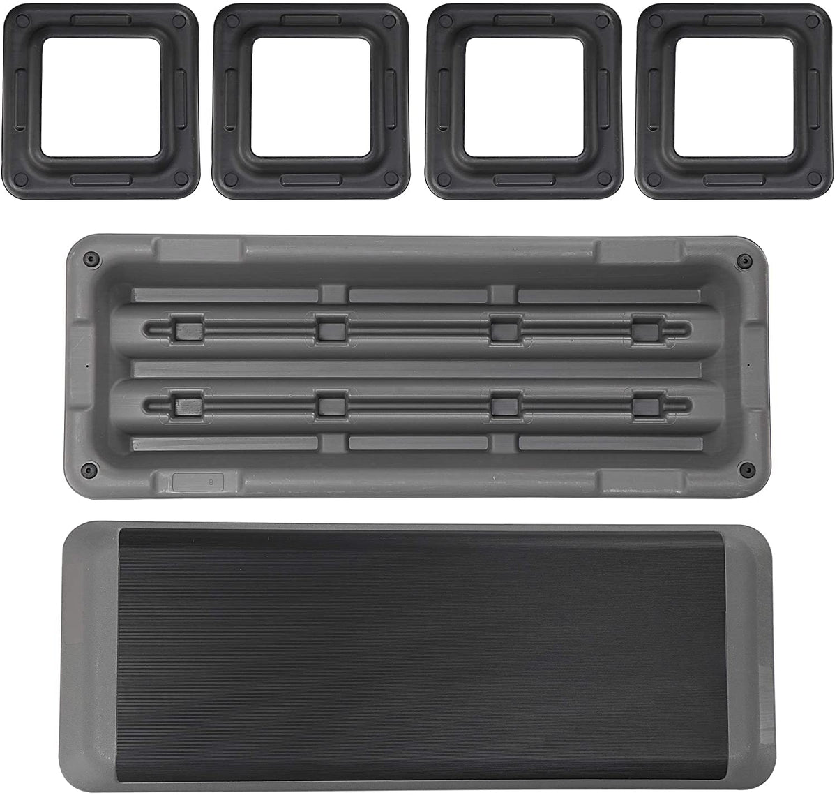 43" Adjustable Aerobic Exercise Step Platform with 4 Removable Risers P790
