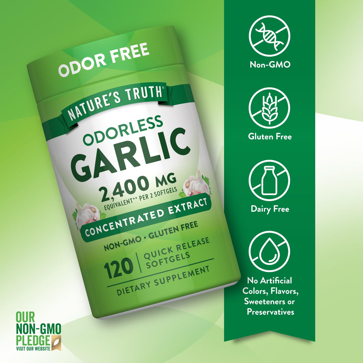 Odorless Garlic 120 Softgels Q7160