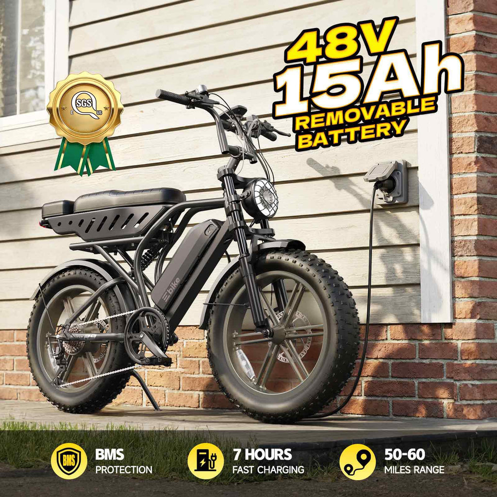 Electric Bike 48V 15Ah Battery 20"x4" Fat Tire K44193