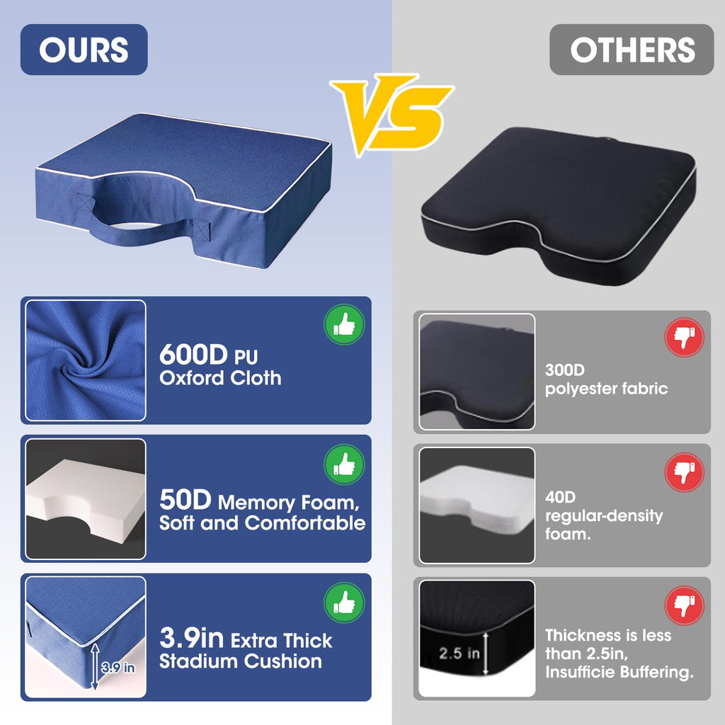 Portable Waterproof Oxford Foldable Stadium Seat Cushions 2PCS O603