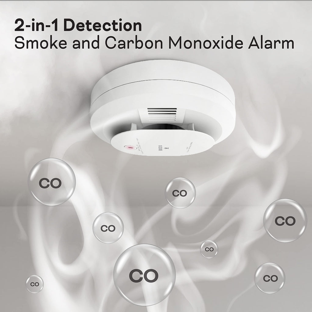 Hardwired Smoke & Carbon Monoxide Detector, 4 Pack R2926