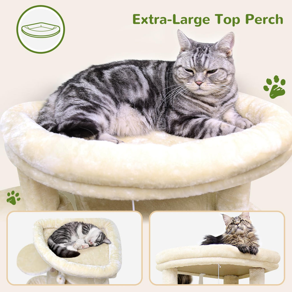Beige 66inch Corner Cat Tree Tower B23217