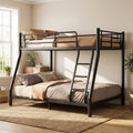 Twin Over Full Metal Bunk Bed with Guardrail and Ladder V832