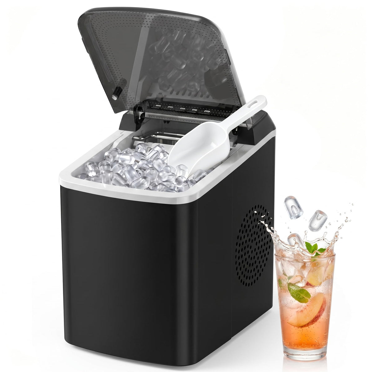 Countertop Ice Maker with Basket & Scoop U779224