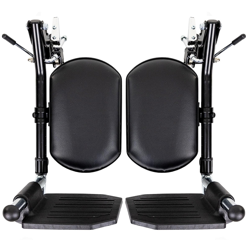 Elevating Wheelchair Footrests with Padded Calf Pads (2 Pack) G2604