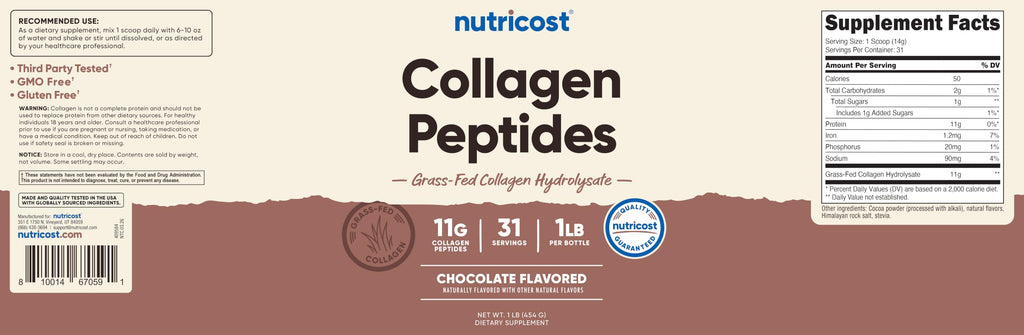 Collagen Peptides Powder 1LB Chocolate E732