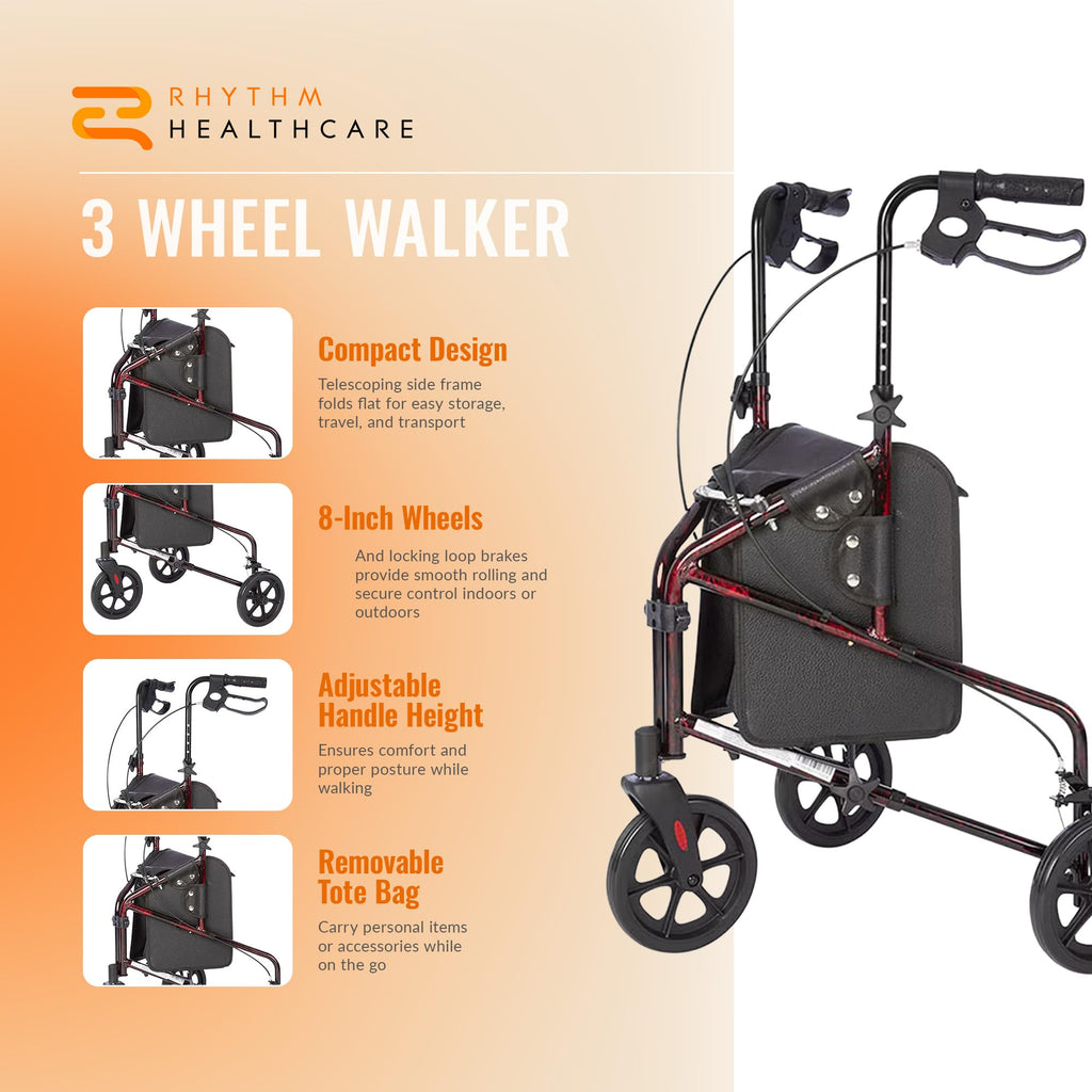 3-Wheel Rollator Walker B105